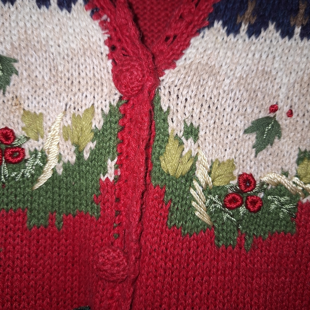 Vintage 1999 Heirloom Collectibles Sweater~Christmas~Holiday Stockings~Small - Picture 8 of 10